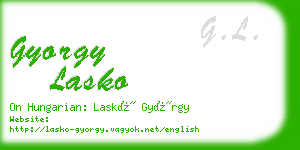 gyorgy lasko business card